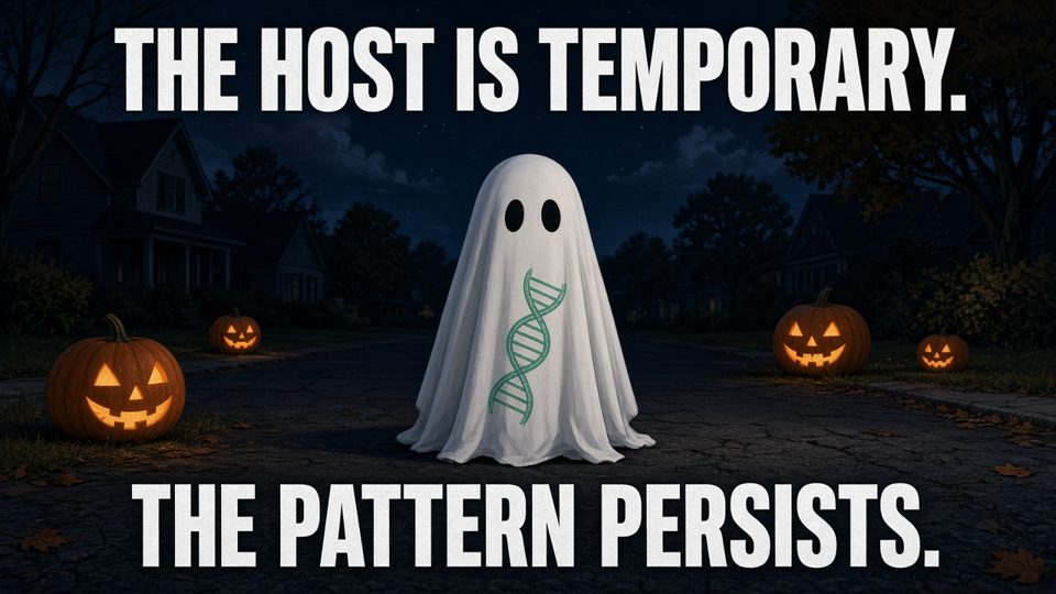 Bedsheet ghost: the host is temporary, the pattern persists